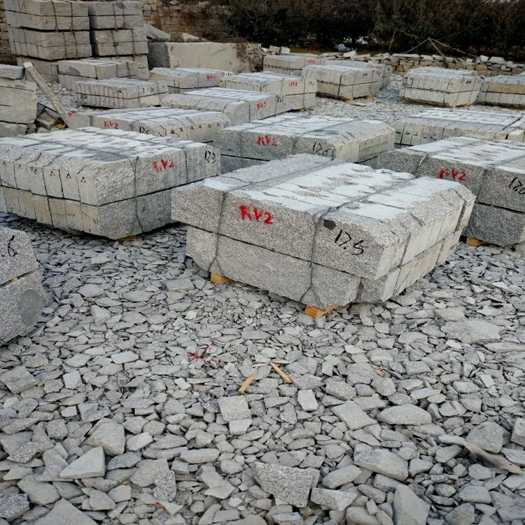 China Factory Manufacture High Grade G603 Garden Kerbstone Grey Granite Stone Types Flooring  RV2 RV4 Outdoor KerbStone