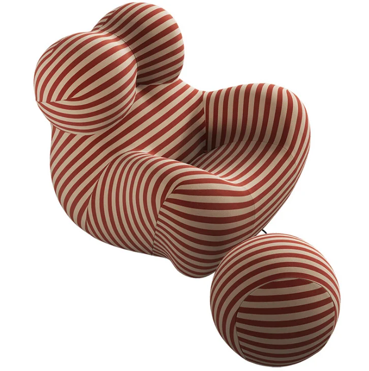 Italian style designer creative single lazy sofa chair modern up 5 glass steel comfortable leisure egg ball chair