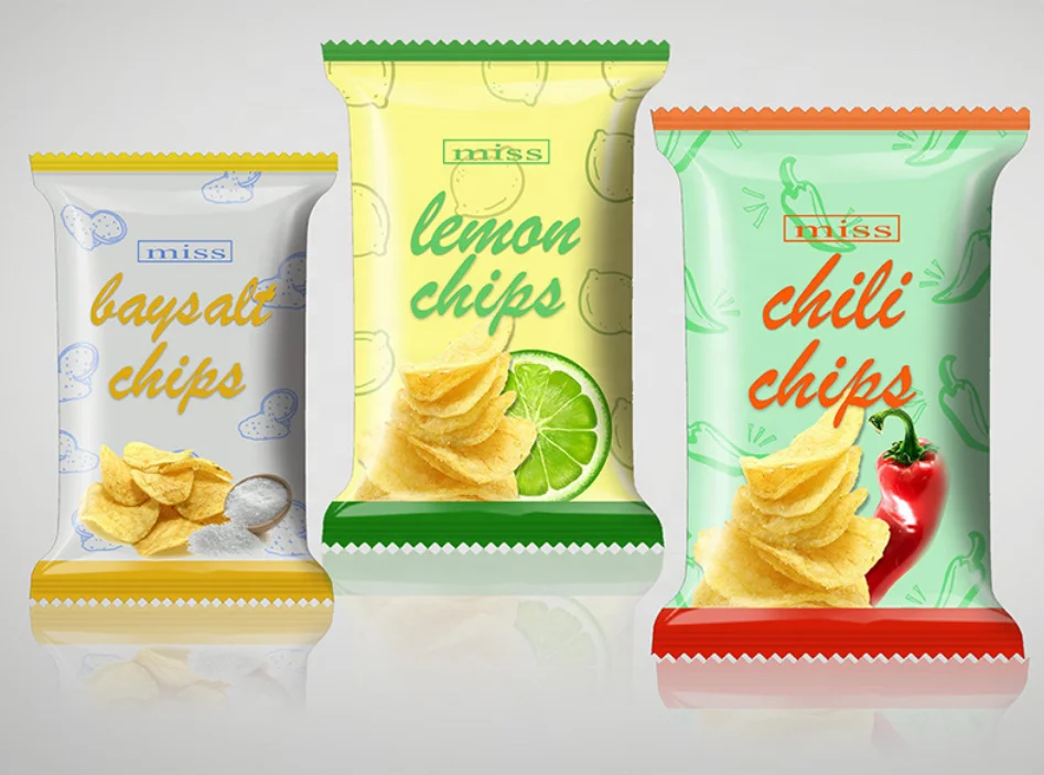 Custom Printed Flexible Snacks Candy Gummy Potato Chips plastic Packaging Bags Wholesale
