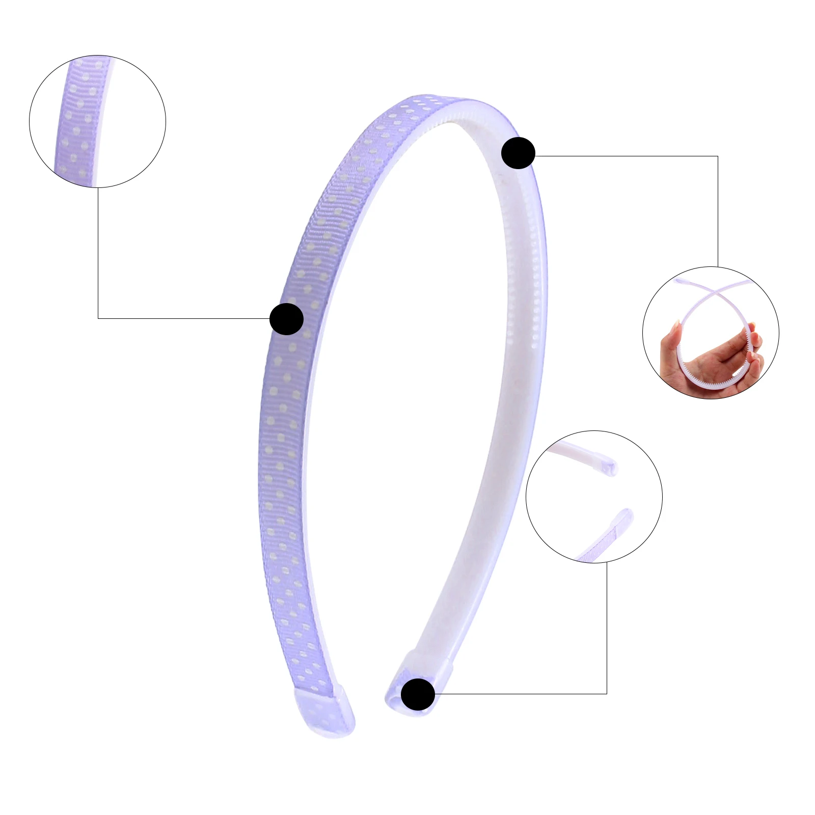 Сладкая девчонка 12 видов цветов полиэстер в комплекте с лентой-ободком для волос; Узор в горошек; Для женщин, повязка на голову, прочная лента для волос для женщин