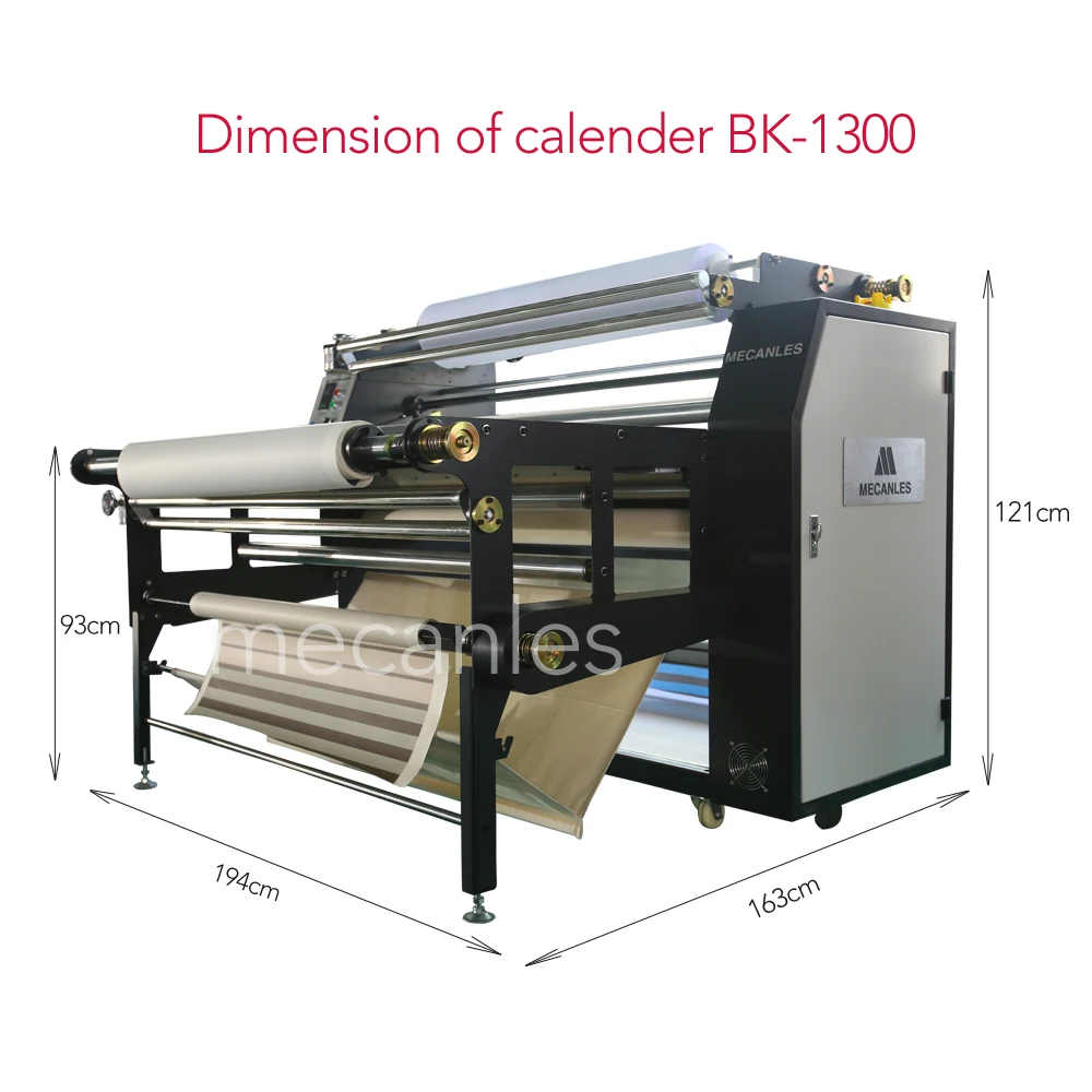 cheap 1.3m roller heat press machine with three feeding rollers and three take up system factory direct hot sale in November