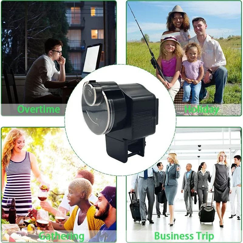 2023 Wholesale Cheap Safety Auto Fish Food Dispenser Holidays Aquarium Fish Tank Automatic Fish Feeder