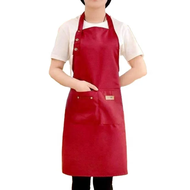 New fashion canvas kitchen apron ladies men chef work apron barbecue restaurant bar store cafe beauty nail studio uniform
