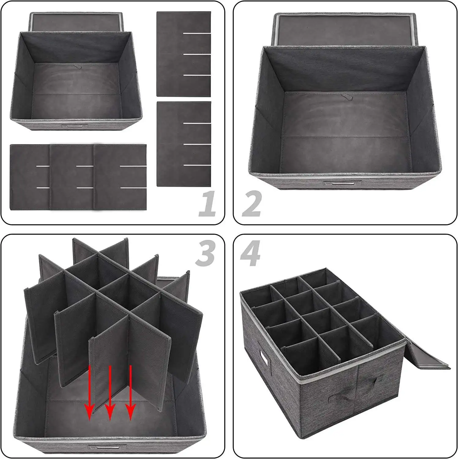 Foldable Goblet Storage Box Glassware Or Crystal Wine Glass Storage Box