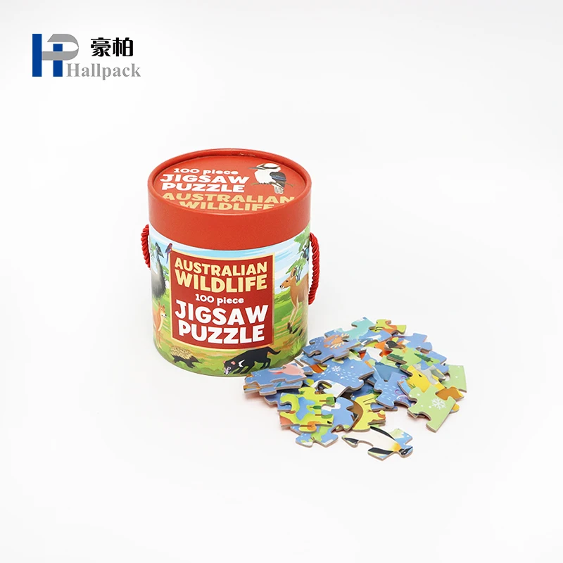 Healthy material puzzle paper tube packaging baby enlightenment early education boys girls toys gift box