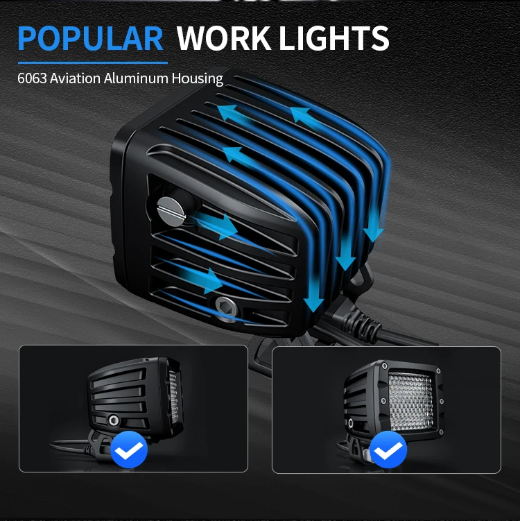 Aurora 2 3inch 12v 40w 4x4 Diffusion Led Bar Off Road Fog Lights Offroad Truck Flood Led Work Light