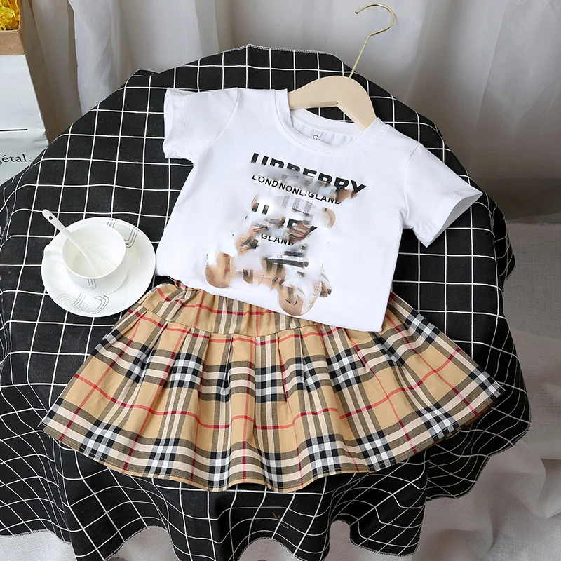 Summer Fashion kids boutique clothes sets bear pattern printed sister and brother clothing