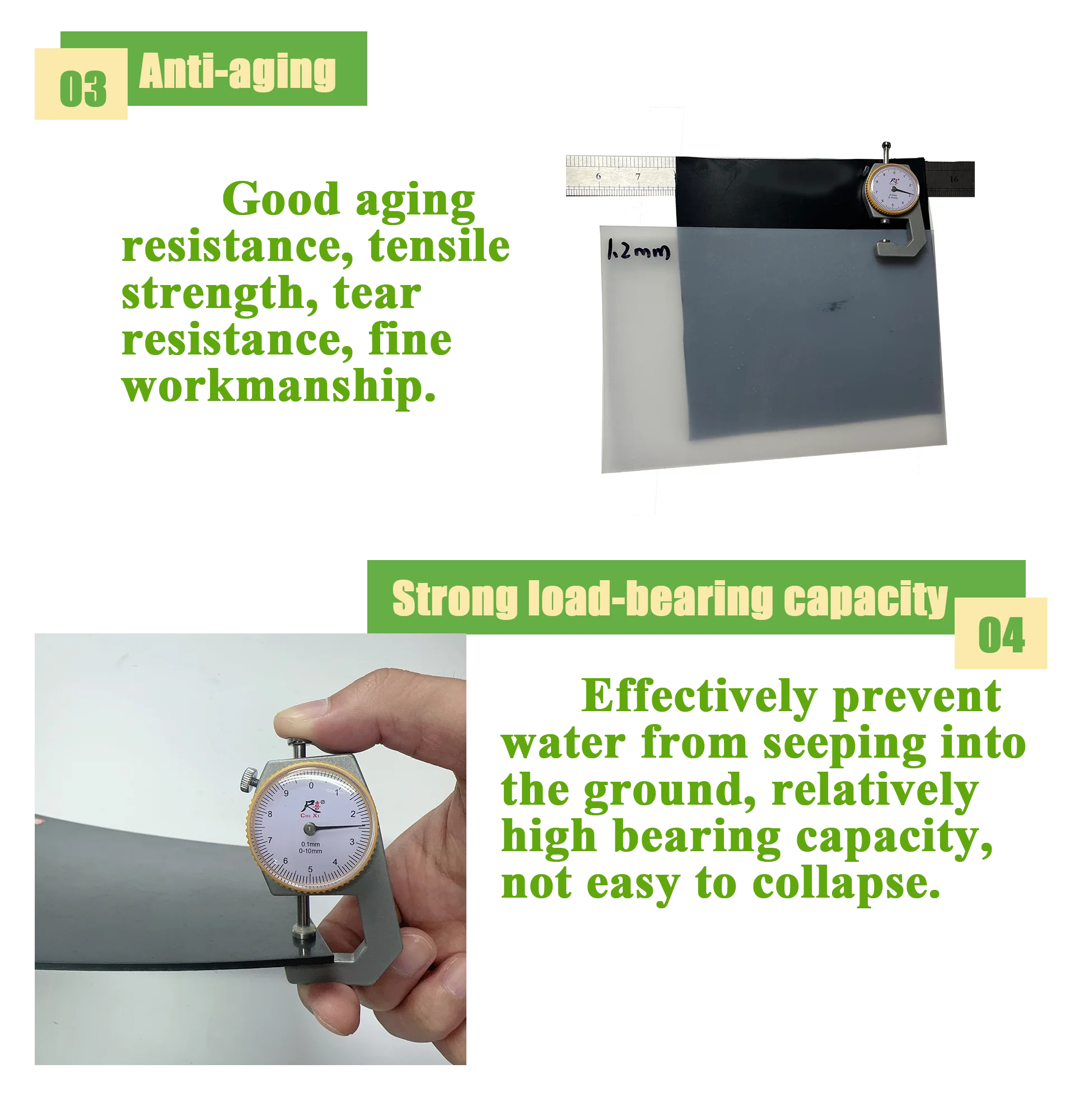 100% Virgin HDPE 1.5mm 2mm HDPE Impermeable Geomembrane for Biogas Digester