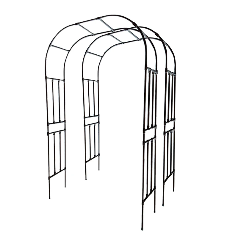 Hot Sell  PVC Plastic Wedding Flower Garden Trellis Arch Black  Garden Arch