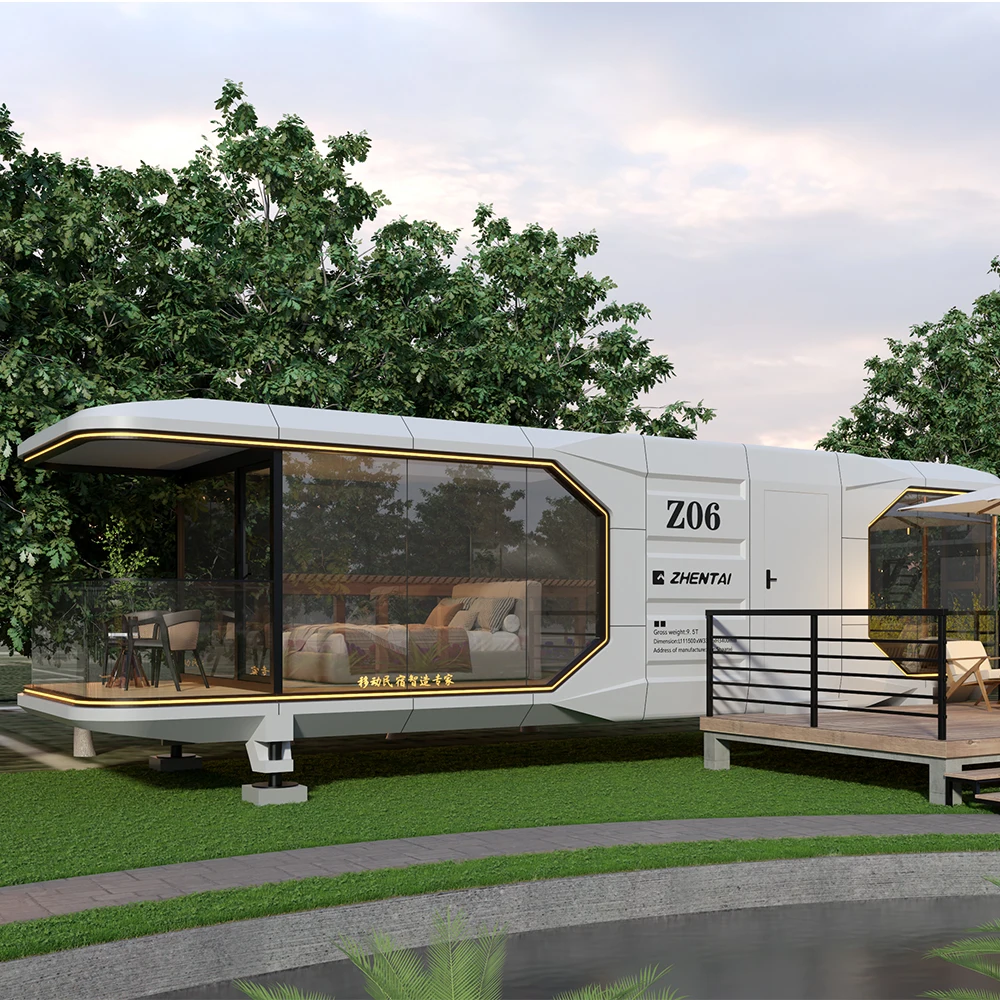 Zent Air B&B prefabricated house pod prefab capsule hotel room sleeping apple pod cabin with bedroom