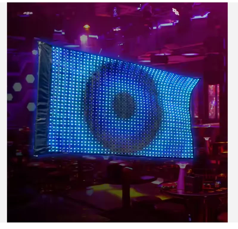 Wireless Control Programmed P20 MM high definition 3D effect size customized led dance stage flag for TV show