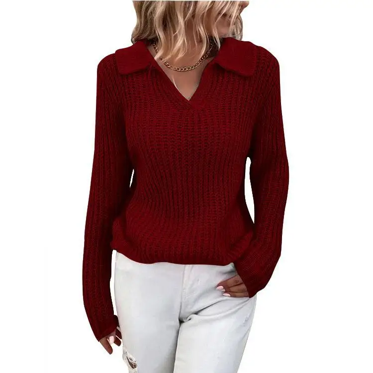 2024 Custom Women Sweater Ladies Knitwear Girls Knitted Pullover Knit Jumper Kint Top Sweater For Women