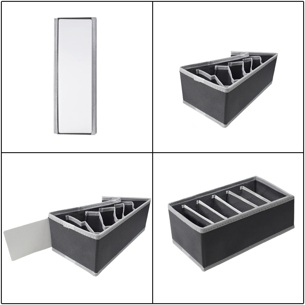 BSCI factory home organization wholesale collapsible underwear storage drawer with handle