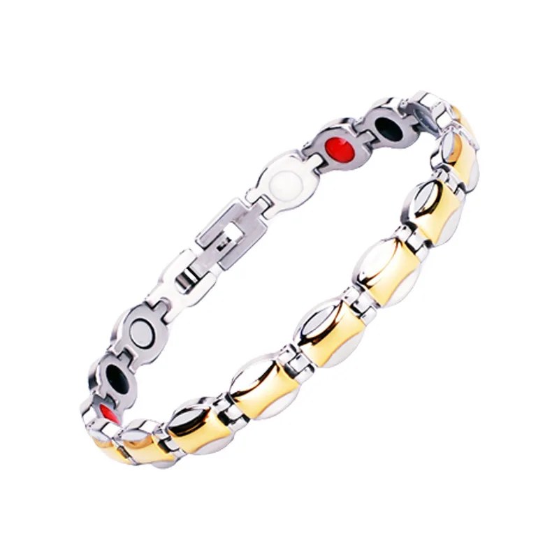 Fashion Magnetic Bracelets Titanium Steel Therapy Bracelet Pain Relief for Arthritis Magnets for Carpal Tunnel Syndrome