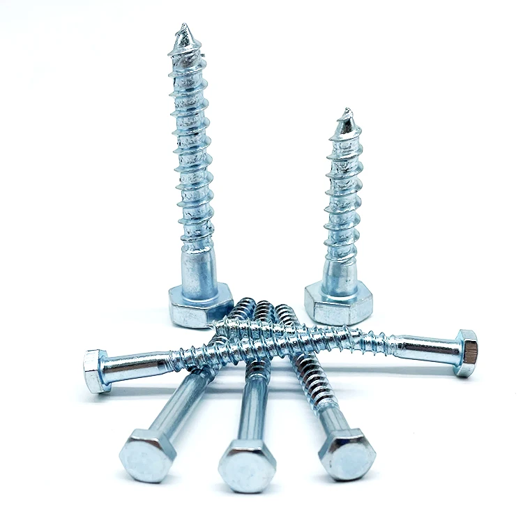 Flat Head Drive self tapping Euro Screw hexagonal Wood 6.3x50 Coach Screw Hex Head Wood screw