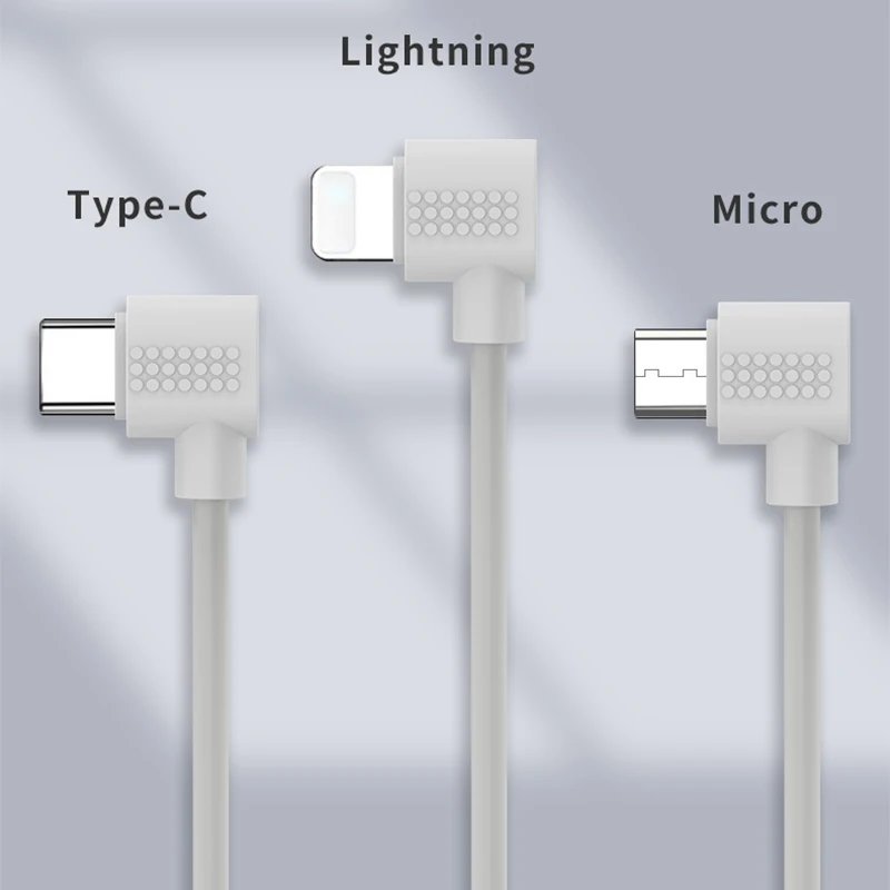 OEM ODM 1.2M 3A 5PIN TPE Fast usb a to type c right 90 degree angle usb cable