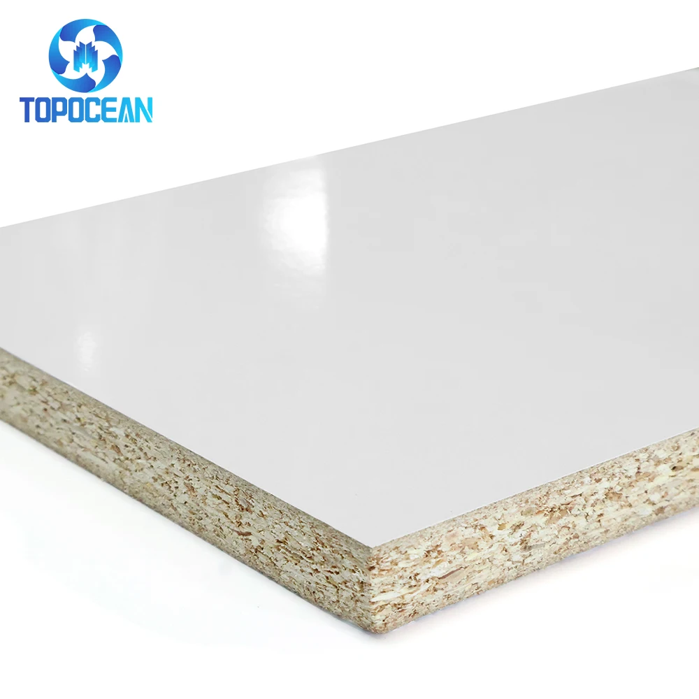 High Gloss UV Melamine MDF/Plywood/Particle Board 19 mm HMR Chipboard For Furniture Factory