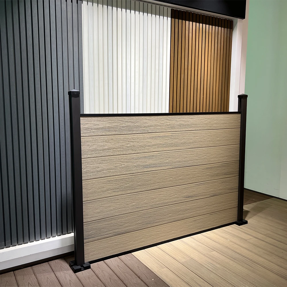 Privacy fencing house decorative wood plastic composite wpc co extrude fence panel boards