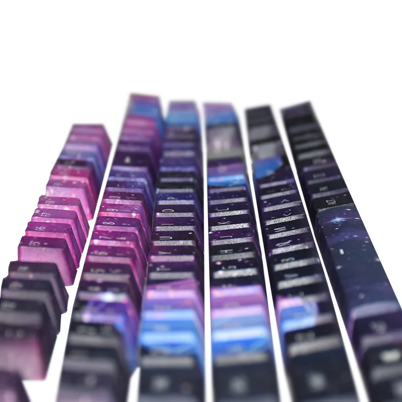 HZGAMER 104Keys Starry Keycaps, Metal Keyboard Switches XDA Profile Mechanical Keyboard Keycaps