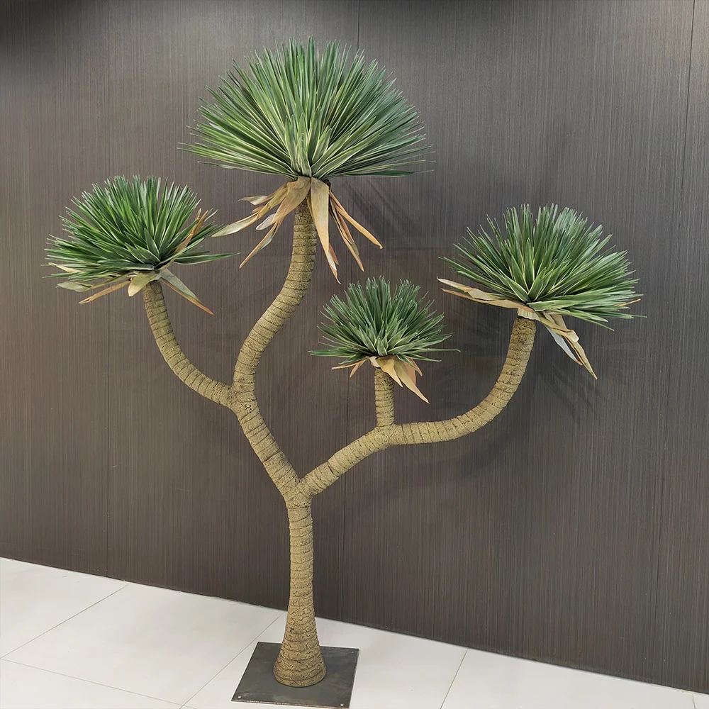 Hot Custom Handmade Design Beautiful Fake Plant Artificial Sisal Hemp Tree for Home Indoor Exhibition Hotel Restaurant Decor