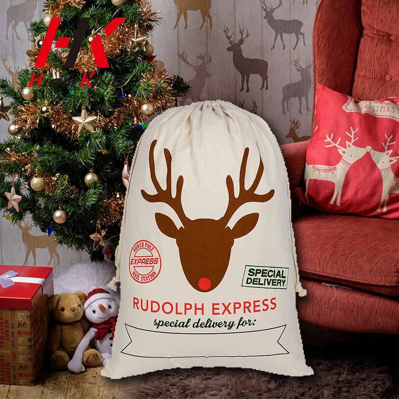 Сублимационные пустые мешки High King, Рождественская Холщовая Сумка для домашних животных, Санта-Клаус