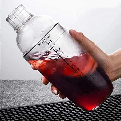 Custom Shaker Plastic Bartender Wine Clear Teapot Holder Wall Cocktail Hand Crank Milk Tea