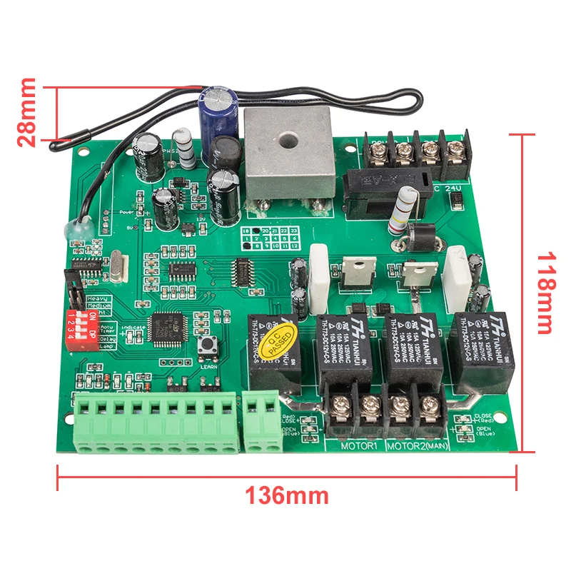 24V DC плата управления распашные ворота открывалка PCB панель