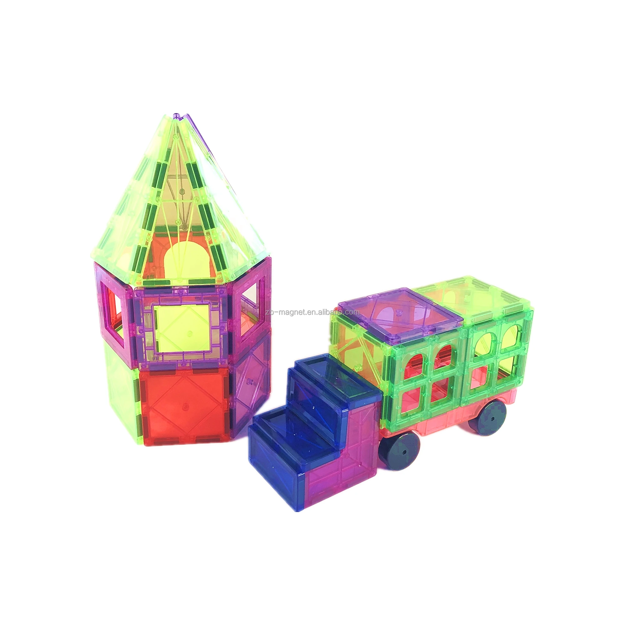 Magnetic Building Blocks 188 Pieces Magnet Toys Strongest Magnetic Tiles