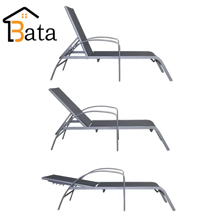 All Weather Wholesale Hotel Garden Daybed Outdoor Aluminum Leisure Poolside Sun Lounger