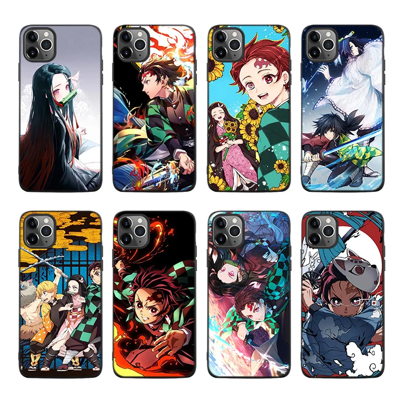 Best Selling Anime Demon Slayer Soft TPU Bumper Phone Case for iPhone 11 Pro Max Super Slim Durable Protective Cover