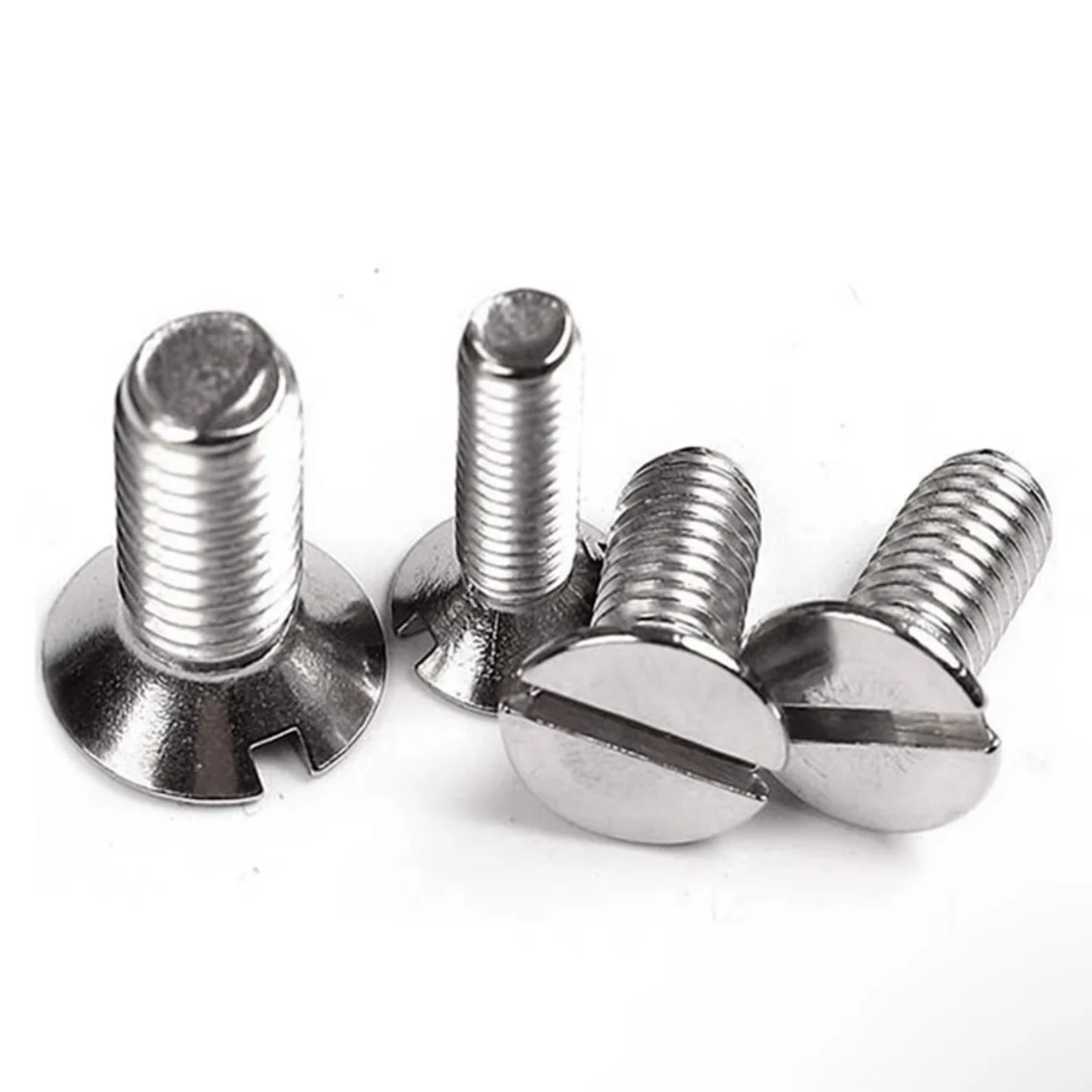 DIN963 304 316 Stainless Steel Bronze Copper M1.6-M10 Slotted Flat Countersunk Head Machine Screws