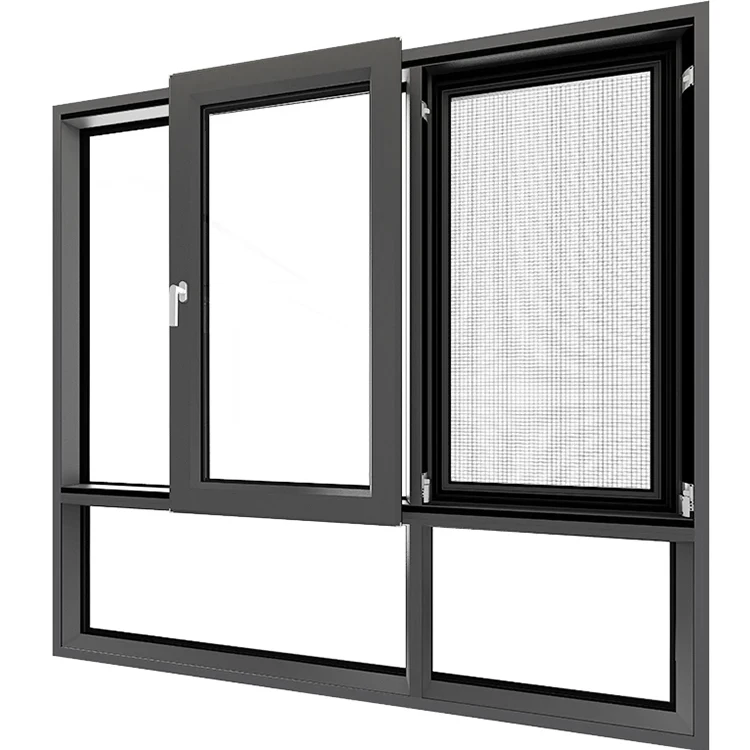 JBDhome Acoustic Security Projecting Windows: European Standard Energy-Saving Double-Glazed Aluminium Alloy Sliding Windows