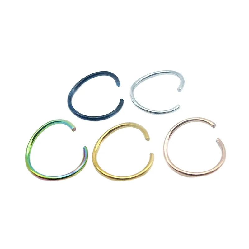 stainless steel basic item cheap twisted open nose rings
