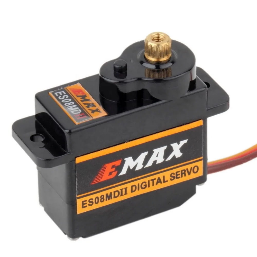 EMAX ES08MD II 12g высокоскоростной мини металлический шестеренок ES08MDII цифровой сервопривод для RC гоночного дрона самолета