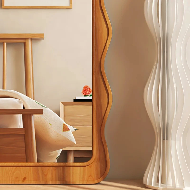 Ins Custom Wood Mirror for Modern Decor Asymmetrical Wall Mirrors Decorative for Bedroom Living Room entryway Irregular Mirror