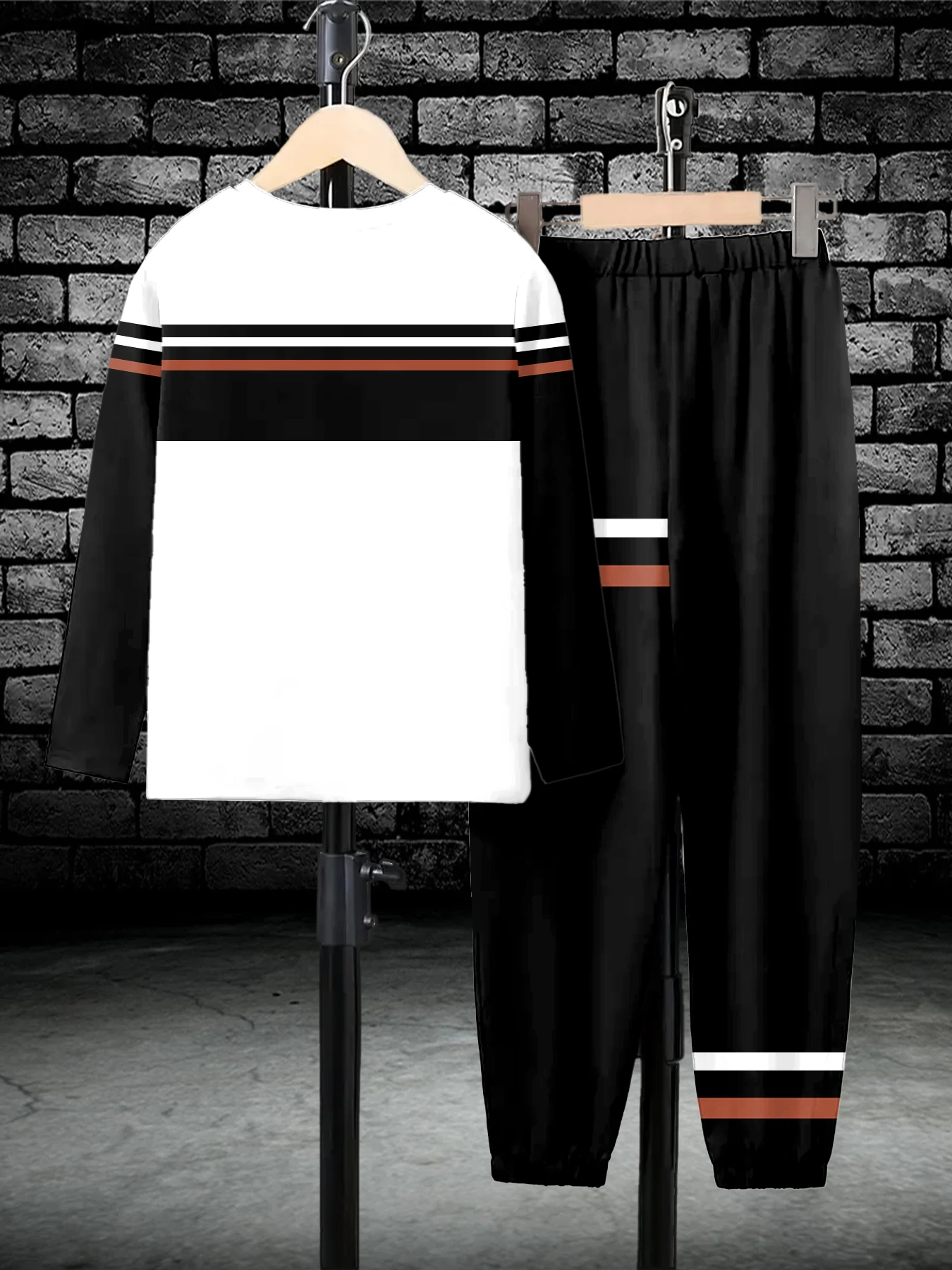 long sets for loose men Handsome and stylish high quality men long sleeve suits sets casual clothing