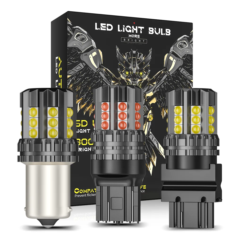 DXZ 2PCS T15 1156 1157 T20 T25 LED bulb Canbus 3030 12LED 12V 6000K LED reverse steering brake front and rear fog light running