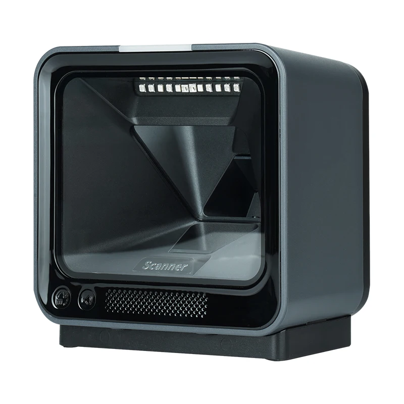 2024 New 2D QR Code Barcode Scanner Desktop Handsfree Table top code reader with ultra high performance