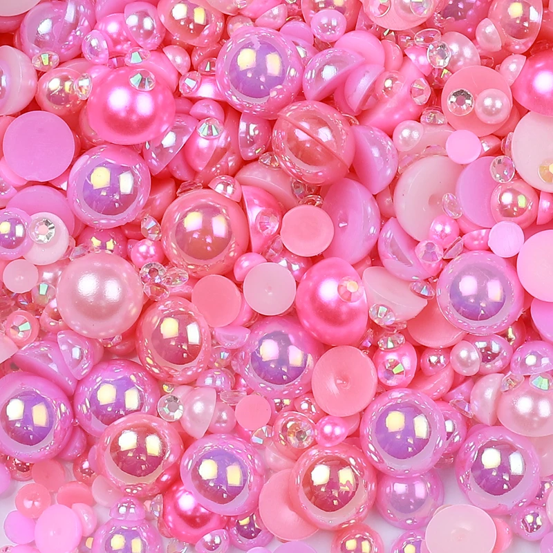 Джули 2022 Лидер продаж корабля Abs полукруглые перламутровые плоские бусины вам товары в течение 3-10 мм диаметре различные размеры блестящие круглые Цвет полимерные Стразы с оборота отделкой из пластикового жемчуга
