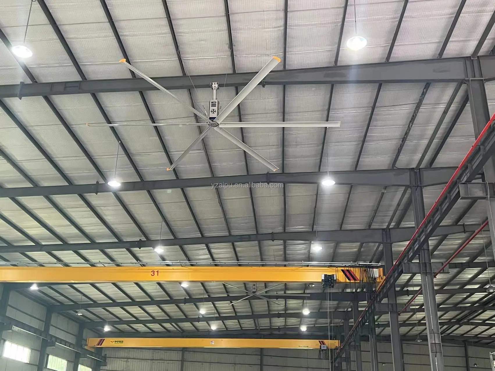 Большой промышленный гигантский потолочный вентилятор HVLS для промышленного использования, 20 футов, 6,1 м