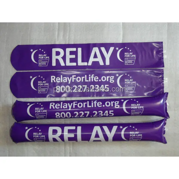 Custom Design Clap Hand Inflatable Thunder Sticks PE  noise maker Cheering Balloon sticks