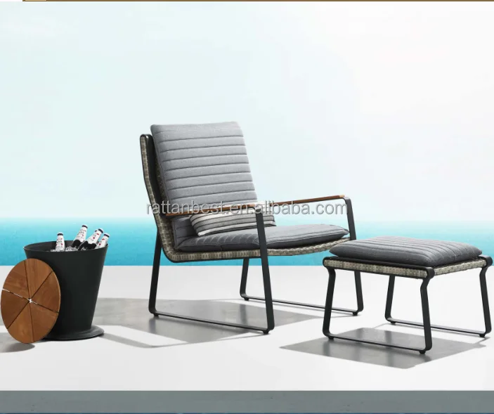 Stainless steel upholstered sofa set garden furniture set