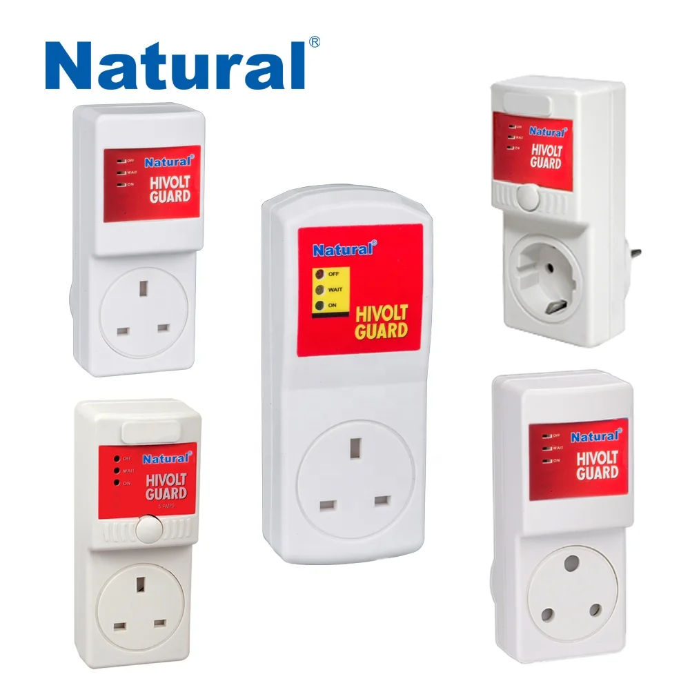 Natural Voltage Protector High Voltage Switch Intelligent Power Electrical Socket High Voltage Guard Uk Plug