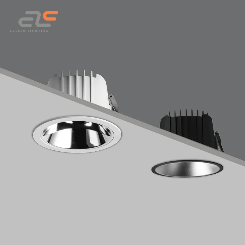 EZELED Wholesale Price Anti-Glare Ceiling Mounted COB IP20 Spot Light 9 15 24 36 45 W Led Light Down
