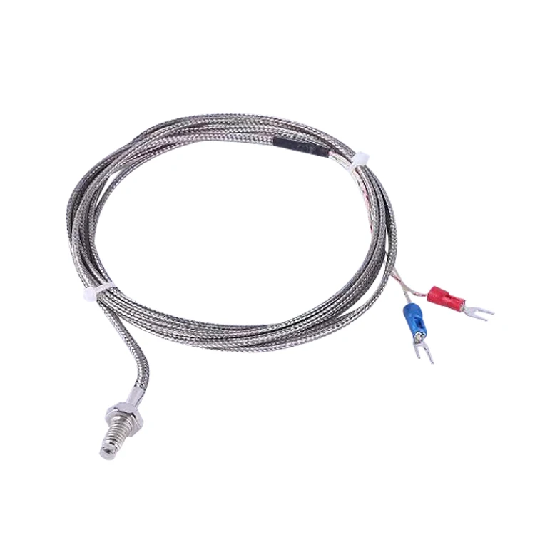 PT100 platinum thermistor temperature sensor thermocouple temperature probe with M6 stainless steel waterproof fixing thread