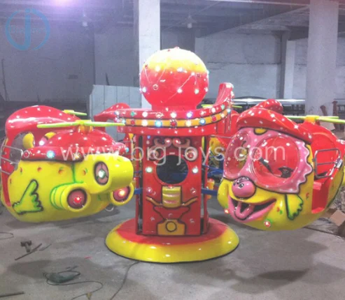 8 Seats Commercial Amusement Park Product 4 Cabin 8 Seats Big Eyes Plane Electric Machine Ride For Sale