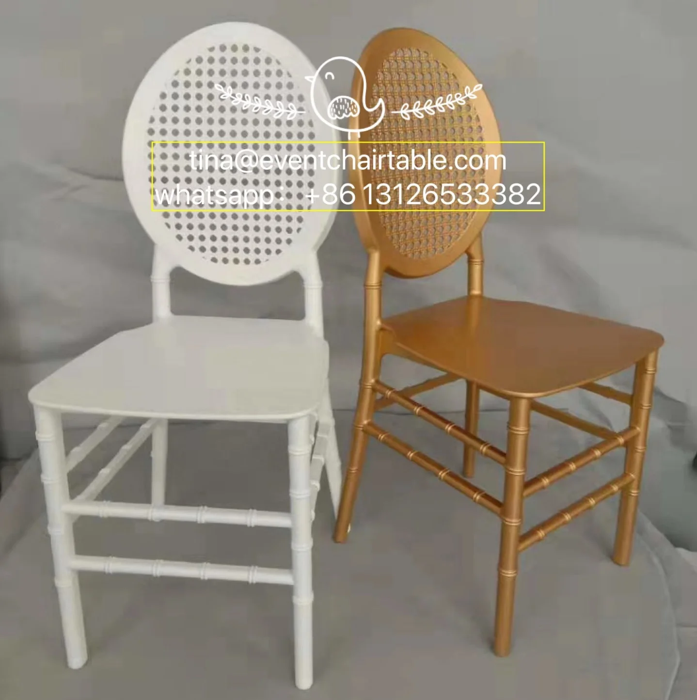 Plastic Resin O Back Polycarbonate Acrylic Wedding Event Chair