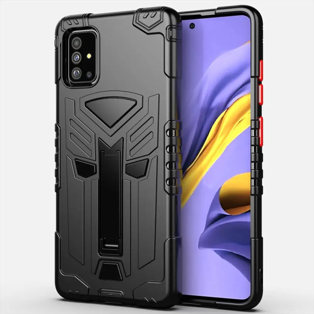King Kong Shockproof  Phone Case With Folding Kickstand Back Cover Case For Samsung Galaxy A01 A21 A51 A71 M30S