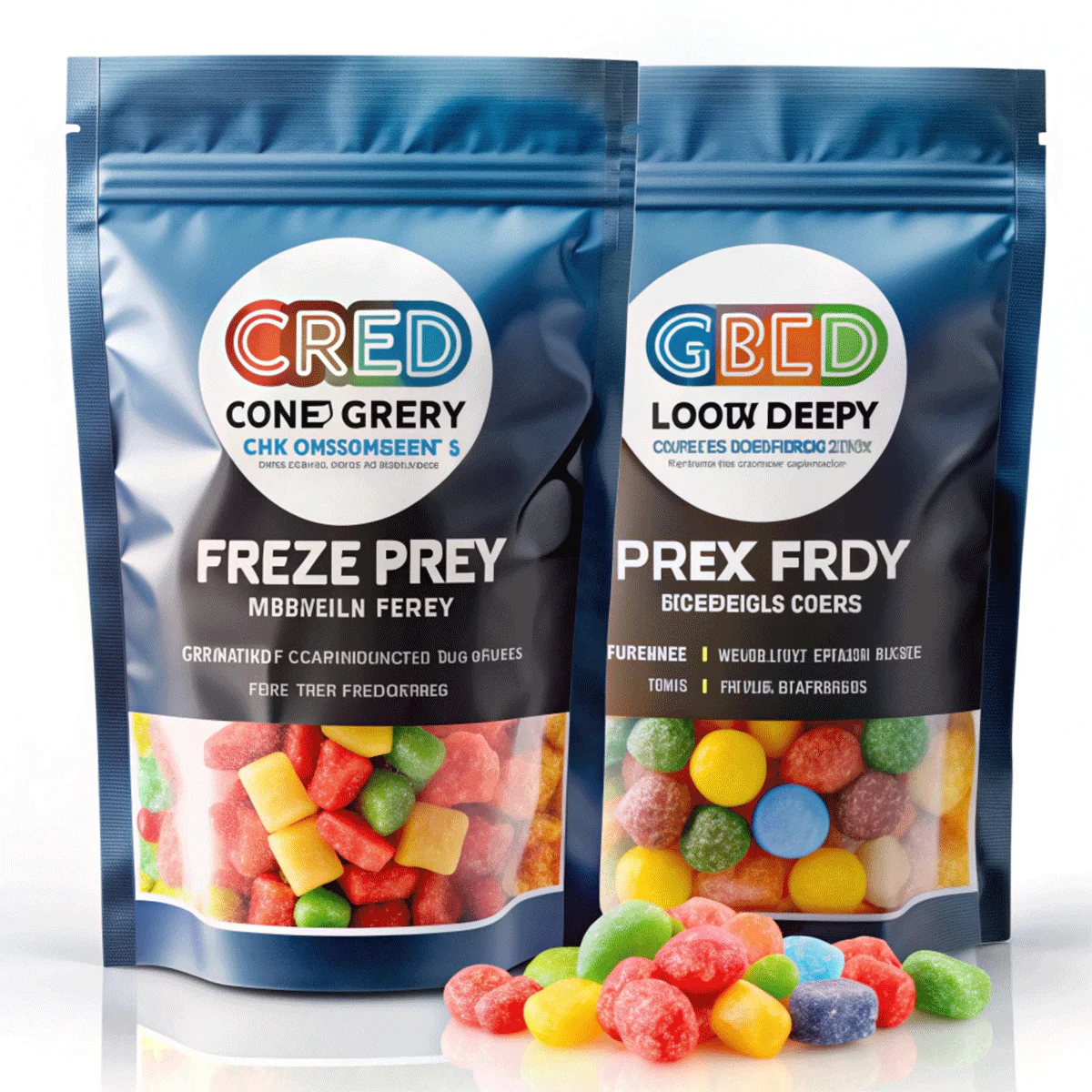 Custom Printed Zipper Packaging Bags Sweets Snacks Candy Ziplock Bags Food Packaging Stand Up Pouches