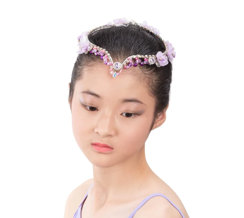 Girls ballet headpiece kid Green Esmeralda Classic Stage Performance Pancake Tutu kids stage customized ballet tutu professional